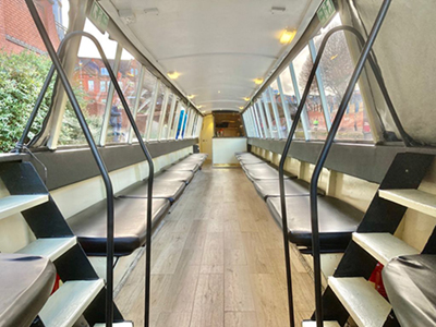 interior view of brindley cruises boat